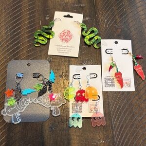 Cute E-girl/Alt Earrings (NEVER WORN)— selling as bundle